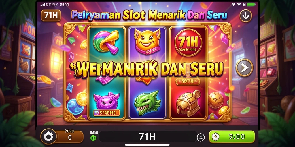 Tampilan gameplay Slot yang menarik dan penuh warna dalam 71H.