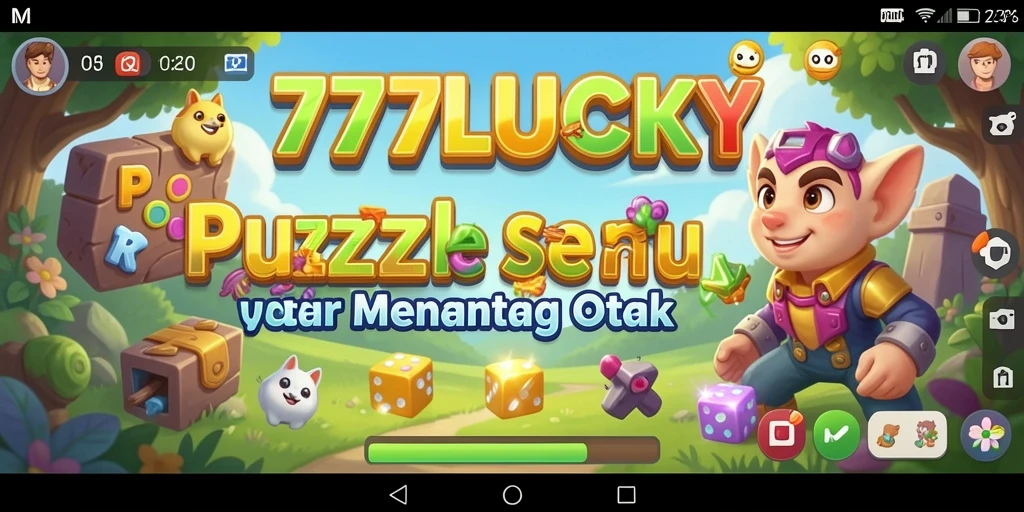 Screenshot utama <strong>777LUCKY</strong> yang menunjukkan gameplay puzzle yang menarik.