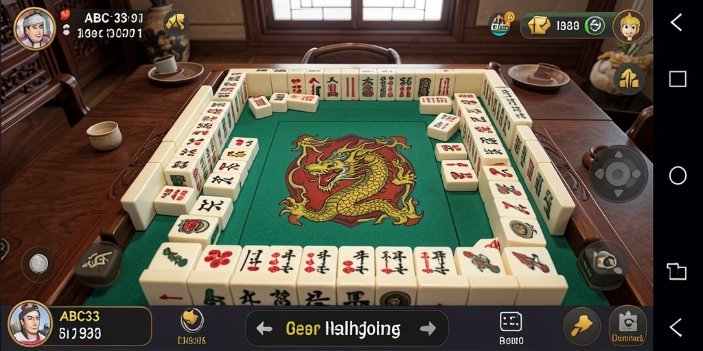 Screenshot gameplay ABC33 menampilkan suasana seru dan tantangan Mahjong.