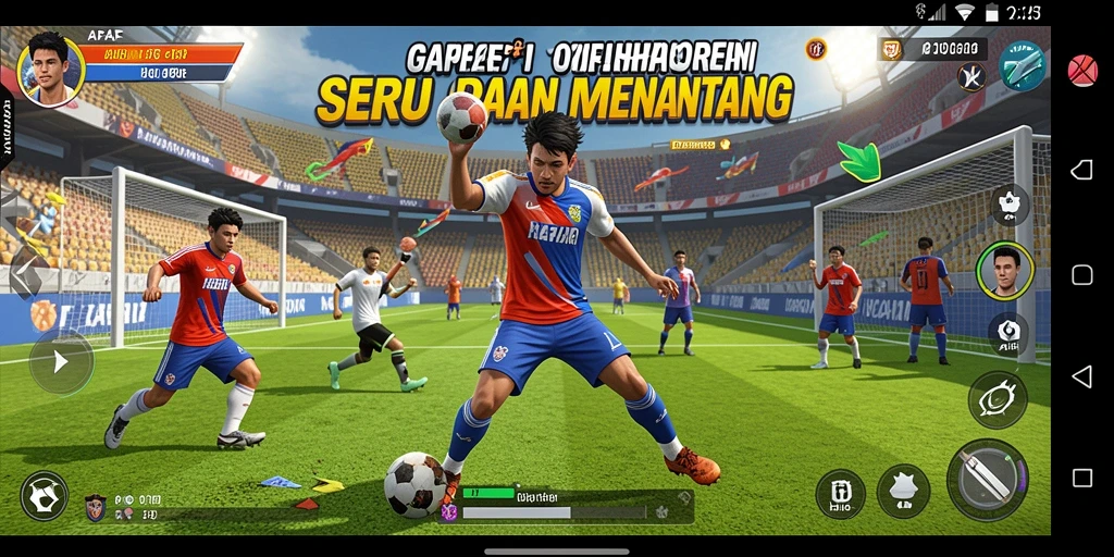 Screenshot AFAF menampilkan momen seru dalam pertandingan olahraga.