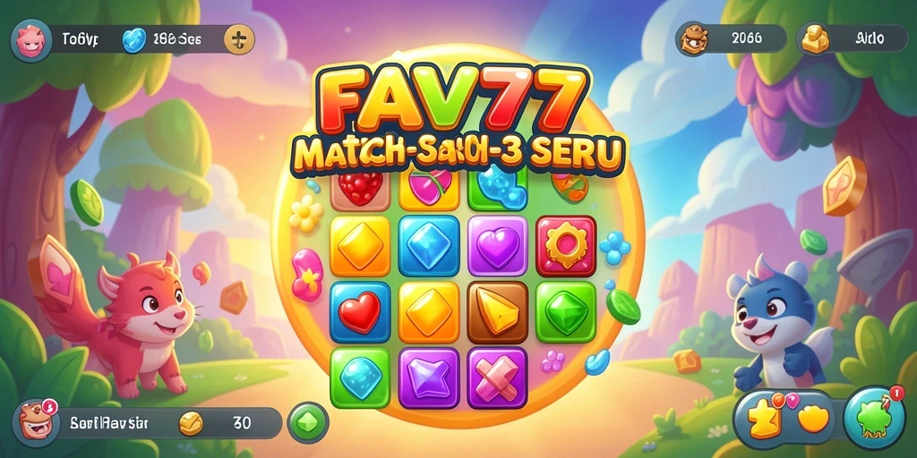 Screenshot gameplay FAV77 menampilkan kombinasi warna-warni menakjubkan.