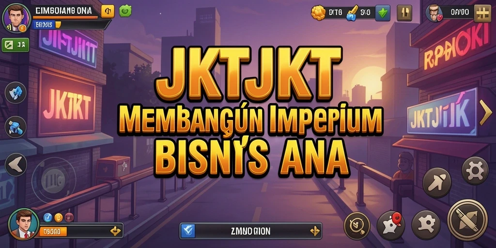 Screenshot gameplay menunjukkan pembangunan bisnis dalam <strong>JKTJKT</strong>.