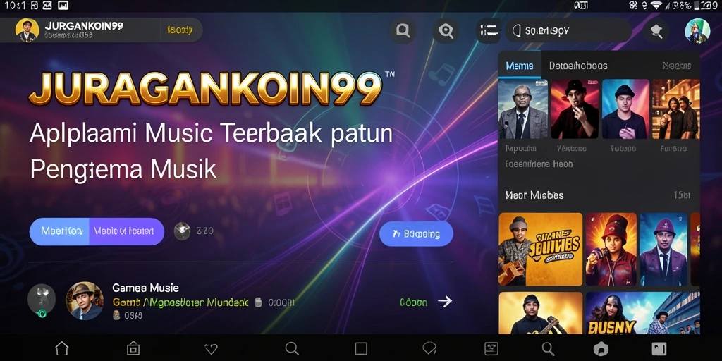 Screenshot JURAGANKOIN99 menampilkan gameplay interaktif musik yang seru.