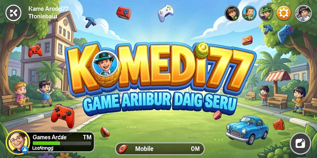 Tampilan gameplay KOMEDI77 yang seru dan penuh warna.