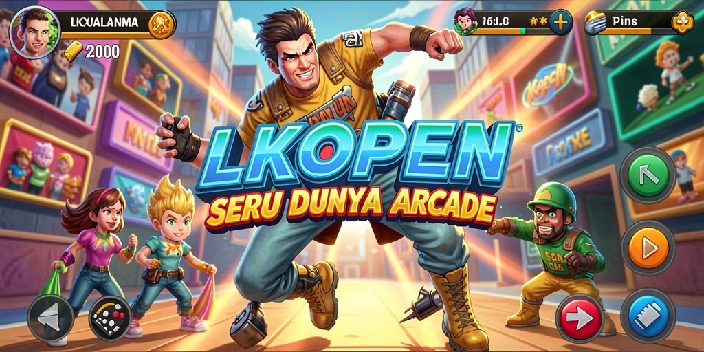 Tangkapan layar LKOPEN menampilkan aksi seru gameplay Arcade.
