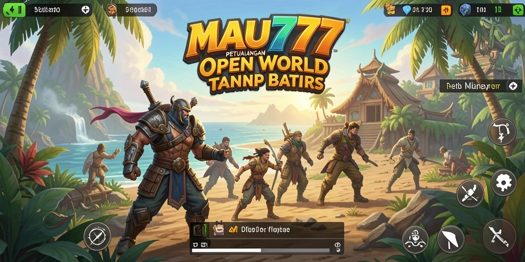 Screenshot gameplay MAU777 yang menampilkan petualangan Open World yang mendebarkan.