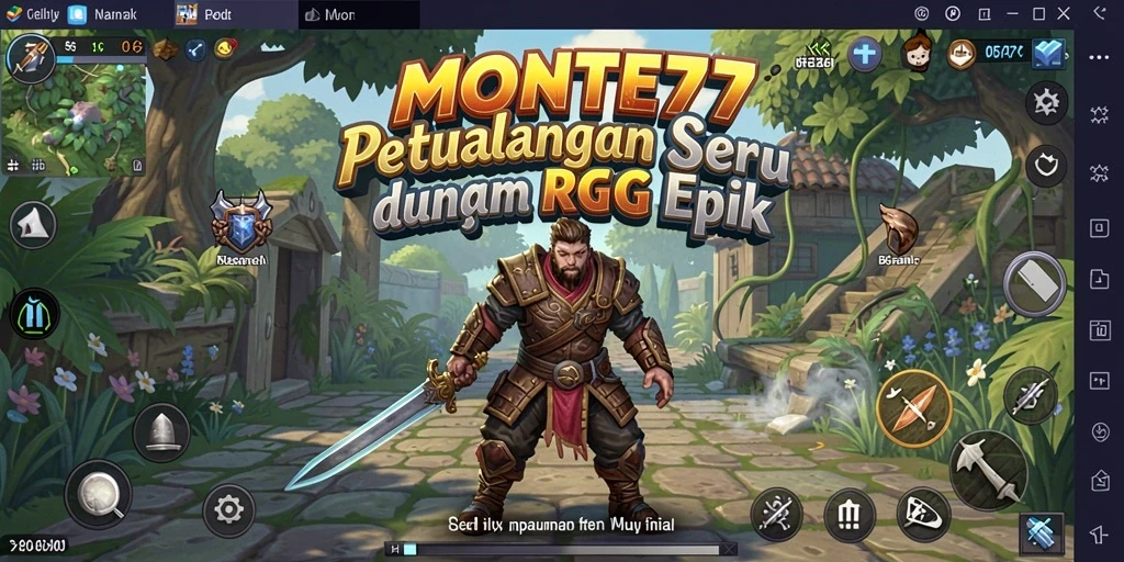 Tampilan gameplay RPG MONTE77 yang seru dan menantang.