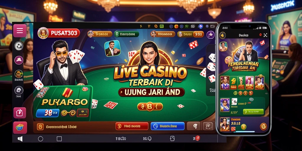 Tampilan gameplay Live Casino yang menarik dan interaktif.