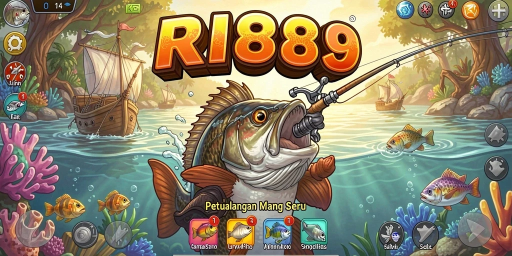 Tampilan gameplay RI889 yang menampilkan pengalaman memancing yang seru.