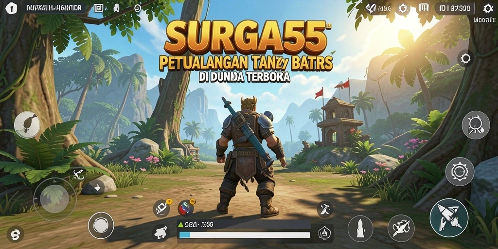 Tangkapan layar gameplay SURGA55 menunjukkan suasana eksplorasi yang menakjubkan.