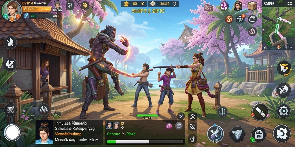 Tampilan gameplay <strong>SVIP10</strong> dengan berbagai aktivitas interaktif yang menarik.