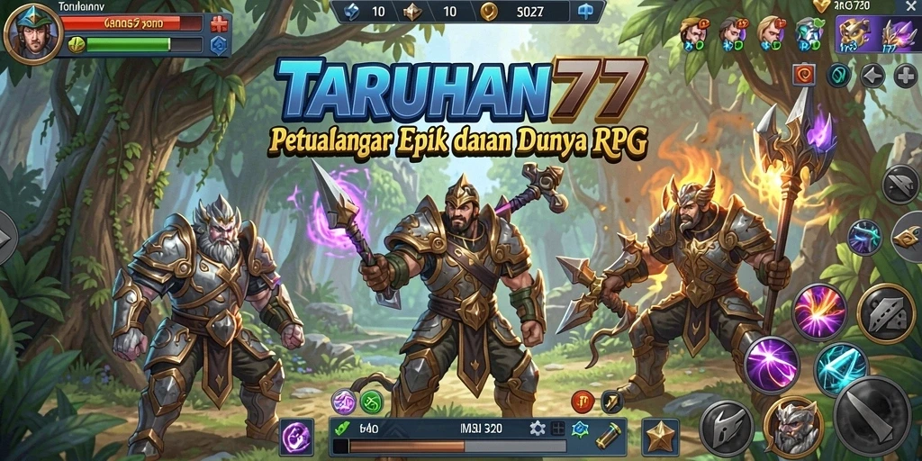 Gambar menunjukkan karakter beraksi dalam pertempuran RPG yang intens.