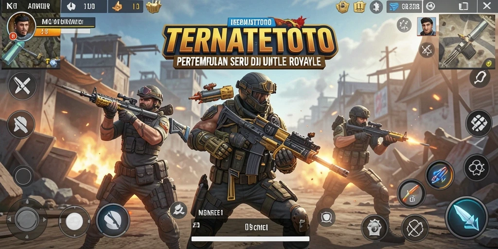 Tangkapan layar gameplay TERNATETOTO yang menegangkan di medan perang battle royale.