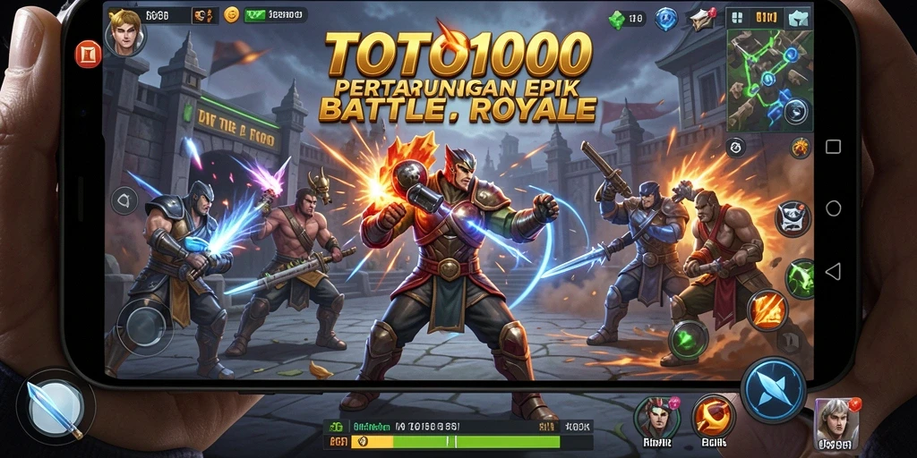 Gameplay TOTO1000 yang mendebarkan dan intens saat pertempuran berlangsung.