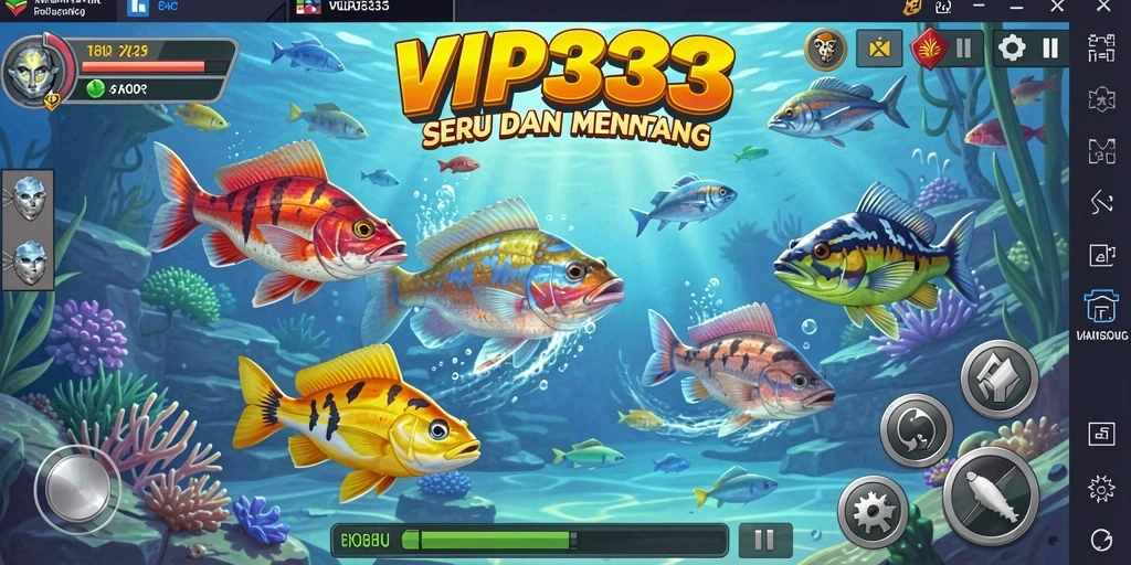 Tampilan screenshot utama VIP333 menampilkan aksi seru menembak ikan.