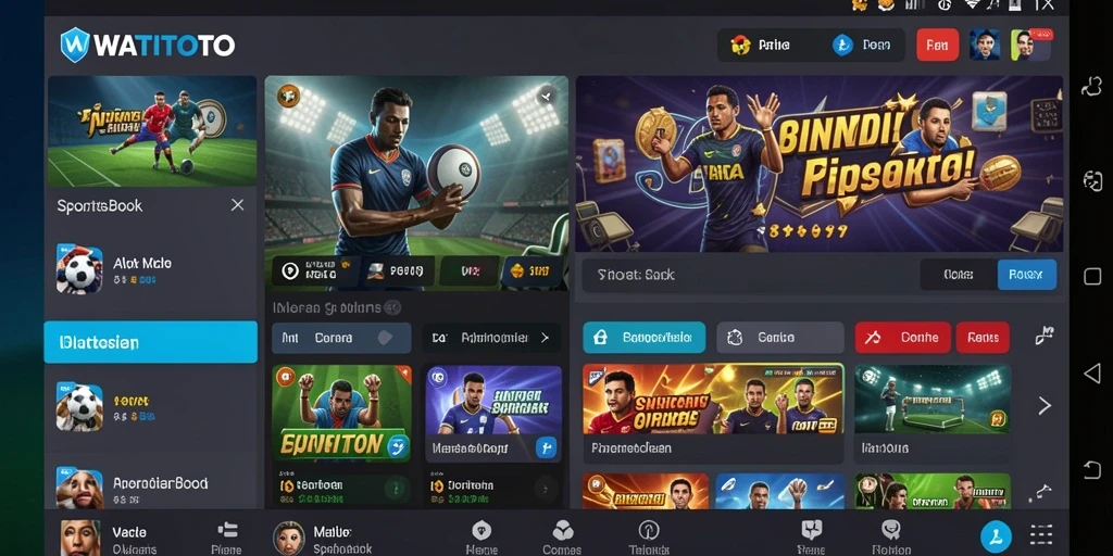 Tampilan menarik dari gameplay taruhan olahraga di WATITOTO.